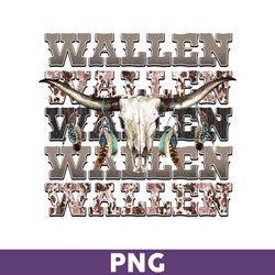 Retro Wallen Bull Skull Png, Country Western Png, Cowboy Design, Western Cowboy, Wallen Png, Sublimation - Download