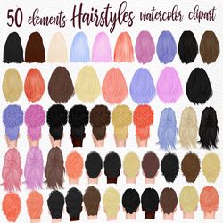 Hairstyles clipart: "GIRLS CLIPART" Custom hairstyles Man hair Boy hair clipart Girls hair clipart Planner Clipart Stick