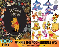 1000 Winnie The Pooh Bundle Svg, Disney Svg, Pooh Characters