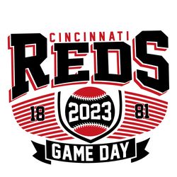 Cincinnati Reds 2023 Game Day Svg, Sport Lover Svg, School Baseball Reds Svg