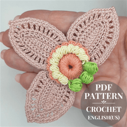 Flower crochet patterns Crochet floral lace pattern Crochet flowers applique for Irish lace Blossom crochet pattern pdf