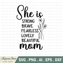 Mother Svg, Blessed Mom Svg, She Is Mom Svg, Mom Svg, Mom Life Svg, Mother's Day Svg, Mom Svg, Gift For Mom, Cut File Cr