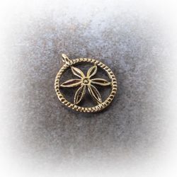 Handmade circle necklace pendant,Vintage Brass circle pendant,handmade locket,ukraine jewelry,ukraine circle necklace