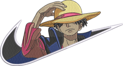 Luffy One Piece Anime Nike Embroidered File