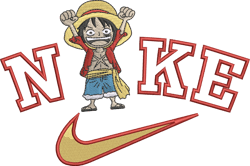 Luffy One Piece Nike embroidery File