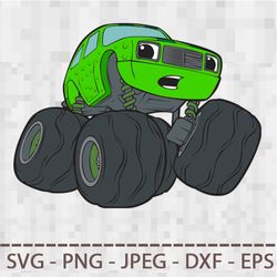 Monster Machines Pickle Blaze SVG PNG JPEG Digital Cut Vector Files for Silhouette Studio Cricut Design