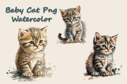 Baby Cat Png Watercolor
