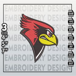 Illinois State Redbirds Embroidery Designs, NCAA Logo Embroidery Files, NCAA Redbirds , Machine Embroidery Pattern