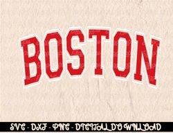 Boston Varsity Style Red Text  Digital Prints, Digital Download, Sublimation Designs, Sublimation,png, instant download