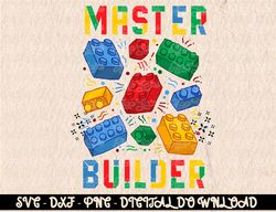 Brick Builder Funny Blocks Master Builder  Digital Prints, Digital Download, Sublimation Designs, Sublimation,png, insta