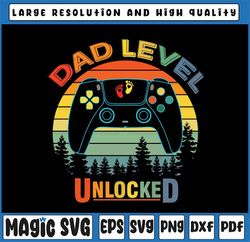 Dad Level Unlocked Est 2021 Svg, Game Lover Svg, Father's Day Svg, Funny New Dad Svg, Father's Day, Digital Download