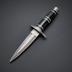 Modern handmade Damascus steel dagger hunting knife with leather sheath gift knife handmade dagger knife mk3662m
