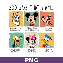 God Says That I Am Png, Friendship Png, Mouse And Friends Png, Friends Vacation Png, Vacay Mode Png - Donwload