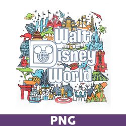 Vintage Walt Disney World Est 1971 Png, Mickey and Friend Png, Disneyworld Est 1971 Png, Disney Family Png - Download