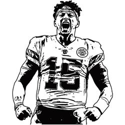 Mahomes Excited SVG Files, Sport Svg, Sport Lover Svg, Mahomes Svg