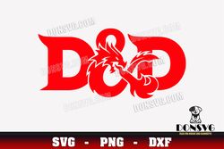 D&D Logo SVG Cutting File Dungeons and Dragons Icon image for Cricut DnD Symbol vinyl decal vector