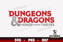 Dungeons Dragons Movie Logo SVG Cut Files for Cricut Honor Among Thieves PNG image DnD DXF file