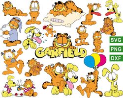 Garfield cartoon svg, Garfield and Odie svg, Garfield png