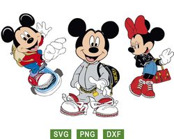 Disney Mickey and Minnie Fashion svg, mickey Glamorous Fashion png