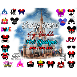 100 Files Disney Castle SVG Designs