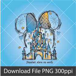 Mouse Watercolor Digital Clipart, Magic Kingdom, Watercolor Castle Png, Magic Castle, Family Trip Png, Castle Clipart