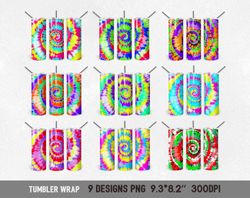 Rainbow Tie Dye Tumbler sublimation designs  20 oz, Abstract multicolored background Digital download PNG