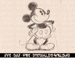 Disney Mickey And Friends Mickey Mouse Sketch Portrait  Digital Prints, Digital Download, Sublimation Designs, Sublimati