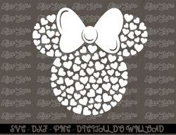 Disney Minnie Mouse Icon Filled with White Hearts  Digital Prints, Digital Download, Sublimation Designs, Sublimation,pn