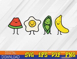 Watermelon egg peas bananas song funny Svg, Eps, Png, Dxf, Digital Download
