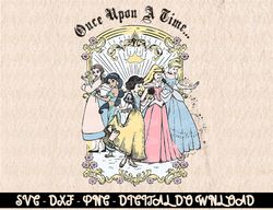 Disney Princess Once Upon A Time Vintage Cartoon , White, Small Digital Prints, Digital Download, Sublimation Designs, S