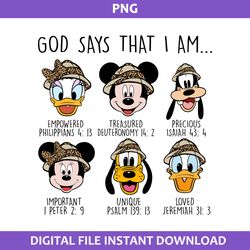 God Says That I Am Png, Disney Friend Png, Disney Characters Png, Disney Png Digital