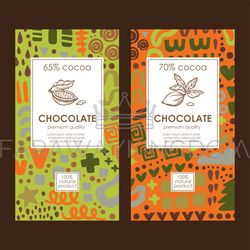 CHOCOLATE BRIGHT ABSTRACT PACK Templates In African Style
