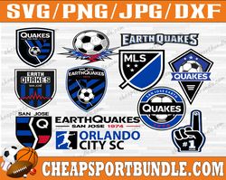 Bundle 12 Styles MLS San Jose Earthquakes Soccer Team  svg, San Jose Earthquakes svg, MLS Teams svg, MLS Svg, Png, Dxf,
