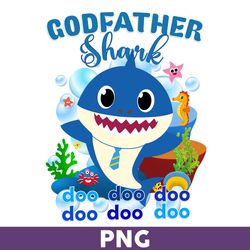 Godfather Shark Png, Shark Png, Shark Birthday Png, Shark Party Png, Baby Shark Png, Family Shark Png - Download