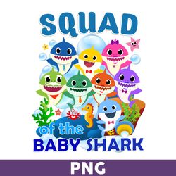 Squad Shark Png, Shark Png, Shark Birthday Png, Shark Party Png, Baby Shark Doo Doo Doo Png, Family Shark Png - Download