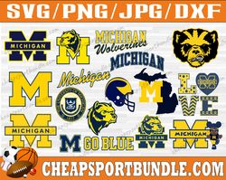 Bundle 16 Files Michigan Wolverines Football Team svg, Michigan Wolverines svg, N C A A Teams svg, N C A A Svg, Png, Dxf