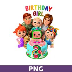 Cocomelon 3rd Birthday Girl Png, Cocomelon Birthday Png, Cocomelon Family Png, Cocomelon Family Birthday Png - Download
