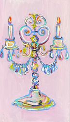 Candelabrum painting Original oil painting on canvas, Abstract painting Expressionism Galainart Chandelier Wall decor