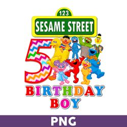 Sesame Street 5th Birthday Boy Png, Sesame Monsters Birthday Png, Sesame Street Png - Download