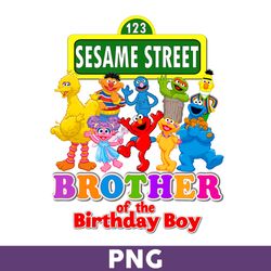 Sesame Street Brother Of The Birthday Boy Png, Sesame Monsters Birthday Png, Sesame Street Png, Birthday Boy Png