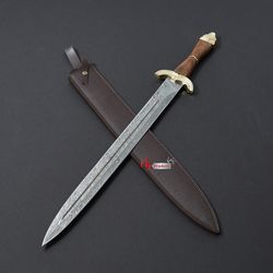 custom Handmade Damascus Steel Viking Sword, wedding gif sword, handmade damascsu steel sword, Custom sword MK004N