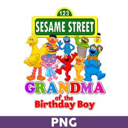Sesame Street Grandma Of The Birthday Boy Png, Sesame Monsters Birthday Png, Sesame Street Png, Birthday Boy Png