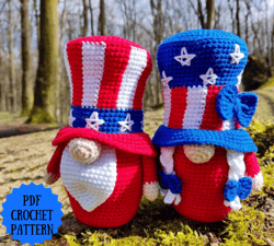 Patriotic gnomes USA 1, Set 2 in 1
