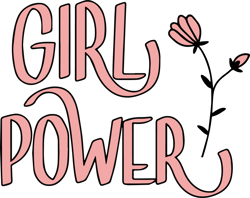 girl power flower  SVG Cut File- girl boss, cut file, cricut Digital Download