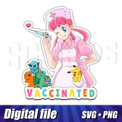 Vaccinated pokemon svg and png, Vaccinated pokemon vector image, Pokemon vaccinated cricut file, Pokemon pikachu cut