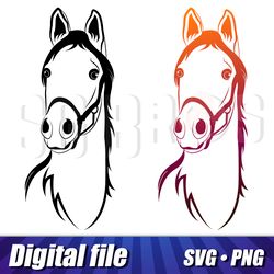 Horse svg and png image, Horse face cricut, Horse vector clipart, Horse cut art, Horse picture