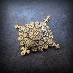 Handmade shield necklace pendant,Vintage Brass shield pendant charm,handmade locket,ukraine jewelry,medieval necklace