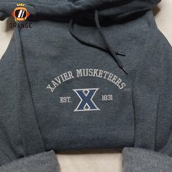 Xavier Musketeers Embroidered Sweatshirt, NCAA Embroidered Shirt, Xavier Musketeers Embroidered Hoodie, Unisex T-Shirt