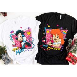 Retro 90s Max and Roxanne Valentine Couple Matching Shirt / A Goofy Movie T-shirt / Walt Disney World Tee / Disneyland G
