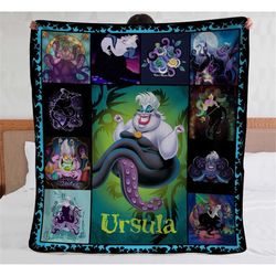 Ursula The Little Mermaid Fleece Blanket, Disney Villain Sofa Blanket, Walt Disney World, Bed Decor, Magic Kingdom, Disn
